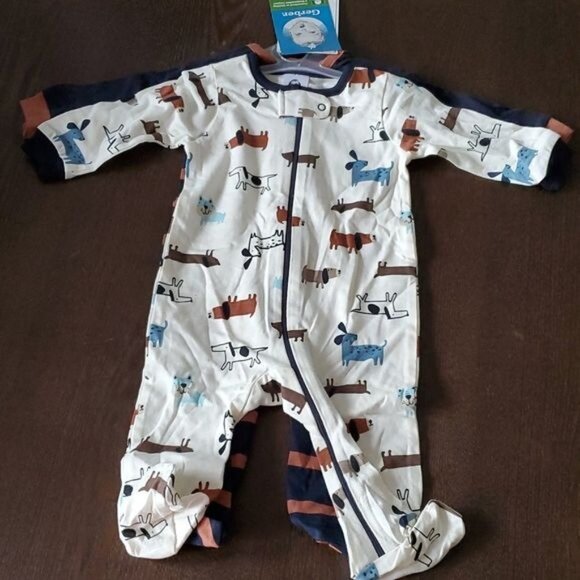 3 Months 2 Sleepers Pjs Pajamas Jammies Footed Feetie Bodysuits OUTFITS BOYS NWT - Picture 8 of 11